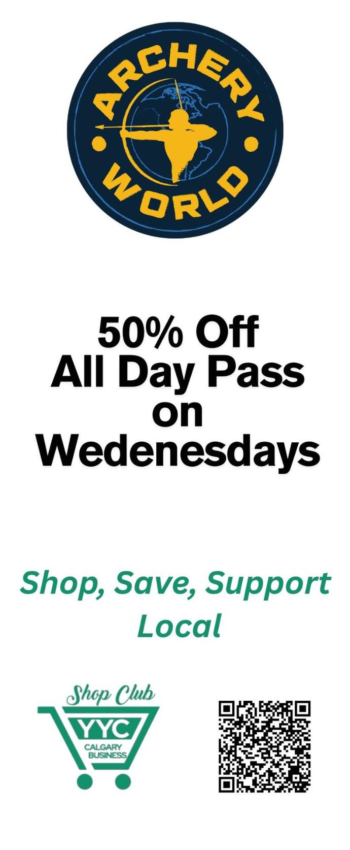 50% off on Wednesday